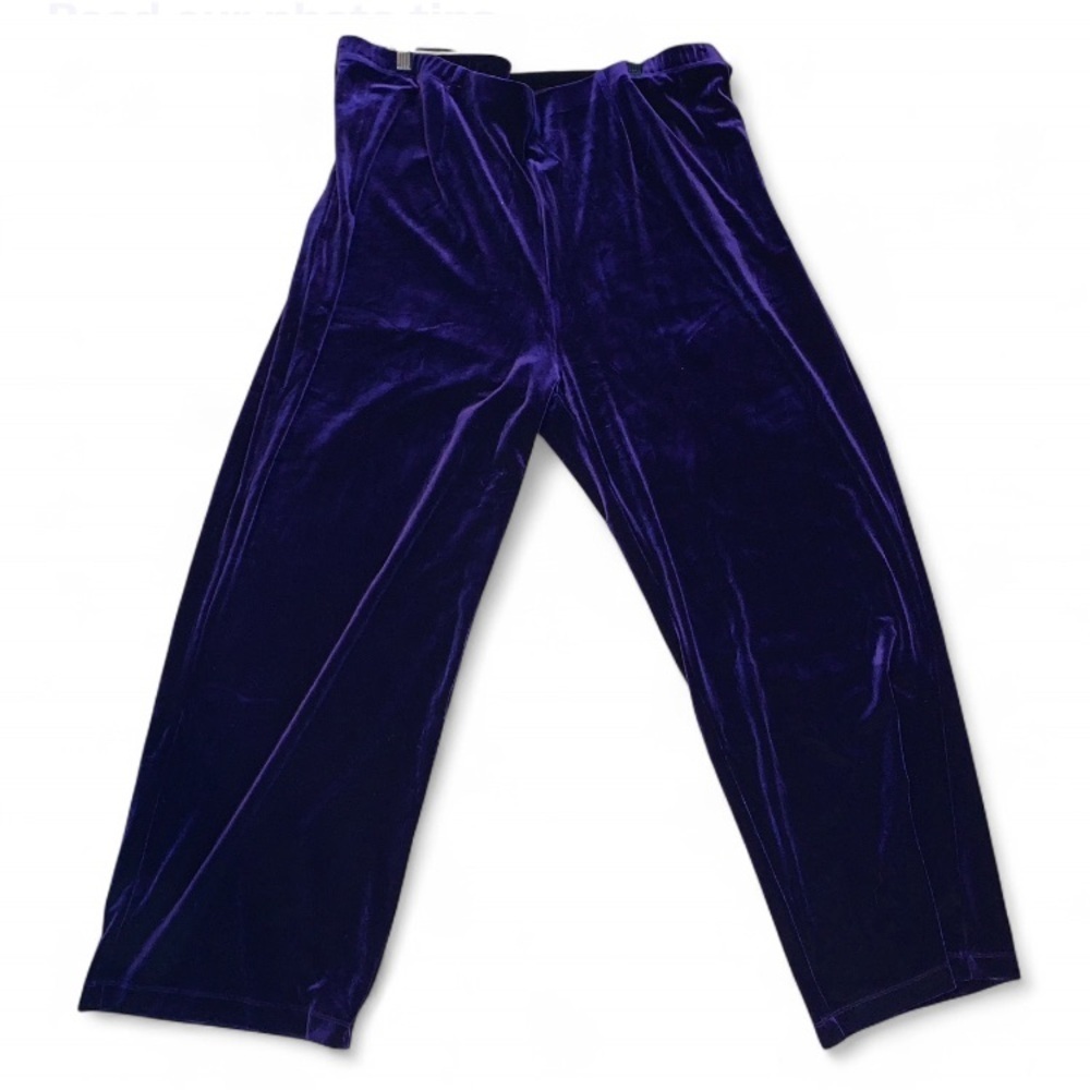 Chico's travelers midnight violet Purple Wide Leg Pants no tummy 4r 22w w